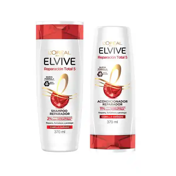 Pack Elvive Reparación Total 5 Shampoo + Acondicionador