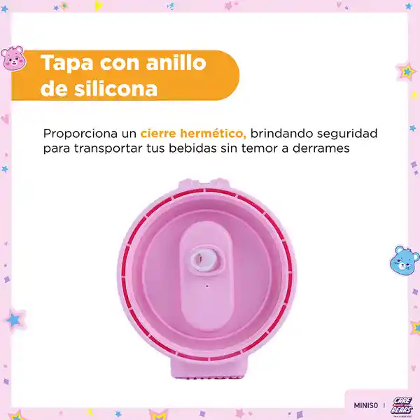 Vaso de Plástico Con Correa Para el Hombro Rosa Miniso