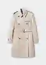 Gabardina Trench Polana Piedra Talla L Mujer Mango