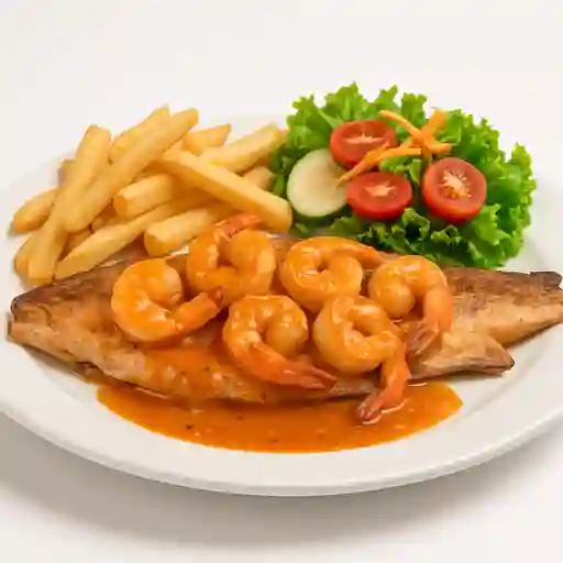 Trucha en Salsa de Camarones