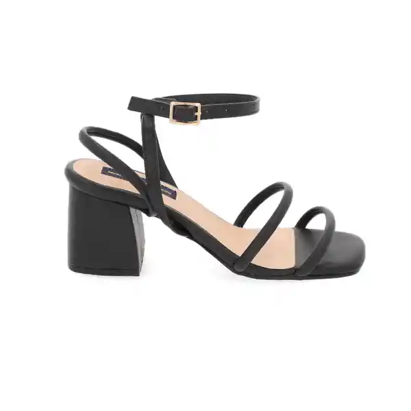 Sandalias Tacon Asquela-negro-40