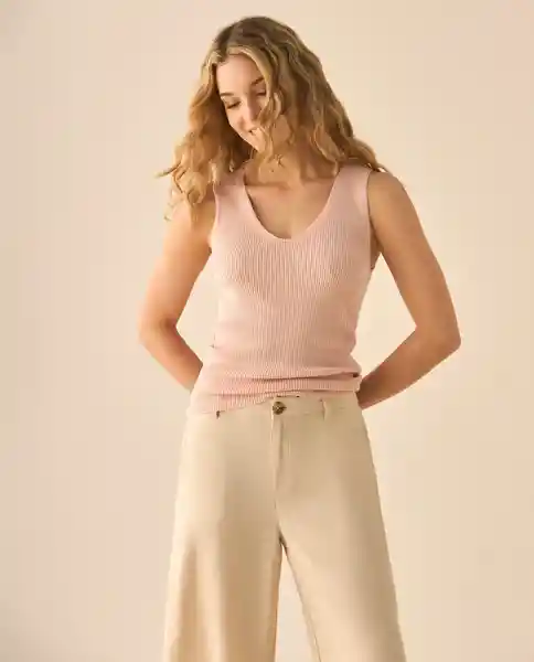 Suéter Tejido Rosa Cuarzo Claro Talla L 462G214 Esprit