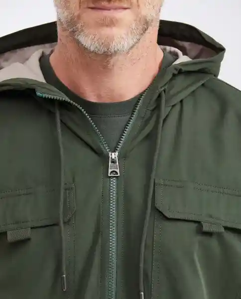 Chaqueta Windbreaker Verde Selvoso Ultraoscuro Talla M Chevignon