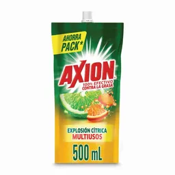 Lavaplatos Axion Explosión Cítrica Doypack 500 mL