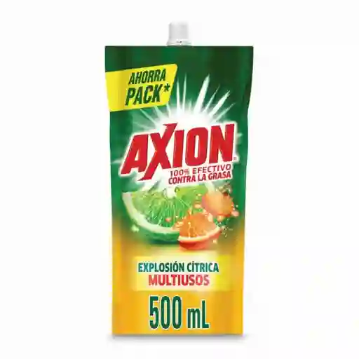 Lavaplatos Axion Explosión Cítrica Doypack 500 mL
