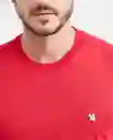 Camiseta Cuello Masculino Rojo Chili Oscuro Talla M Chevignon