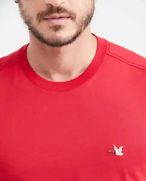 Camiseta Cuello Masculino Rojo Chili Oscuro Talla M Chevignon
