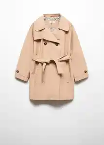 Abrigo Trench Trench 6 Camel Talla 09 Niñas Mango