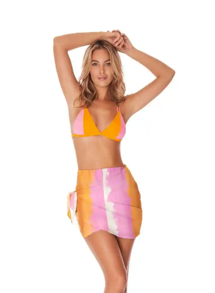 Falda Pareo L-naranja