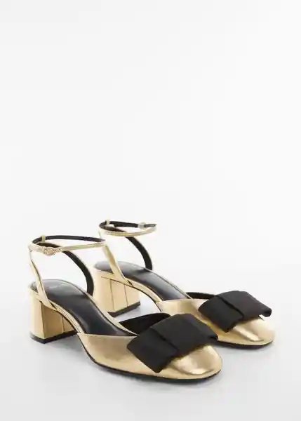 Zapatos Megan Oro Talla 36 Mujer Mango