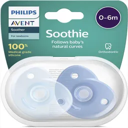 Chupetes Avent Soothies Azul 0-6 M X 2 Un