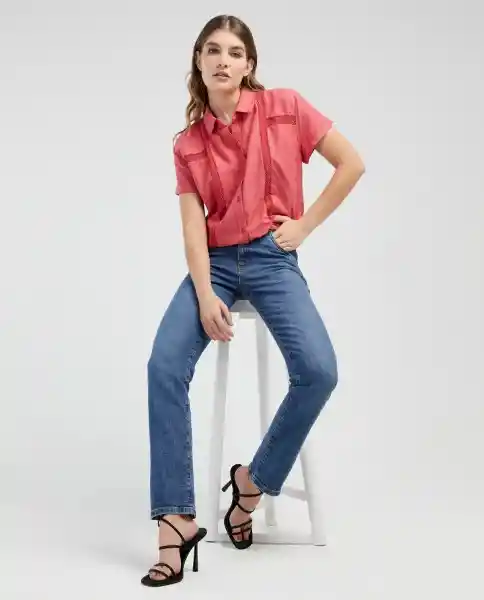 Camisa Rosa Coral Medio Talla Xs Esprit 611e008