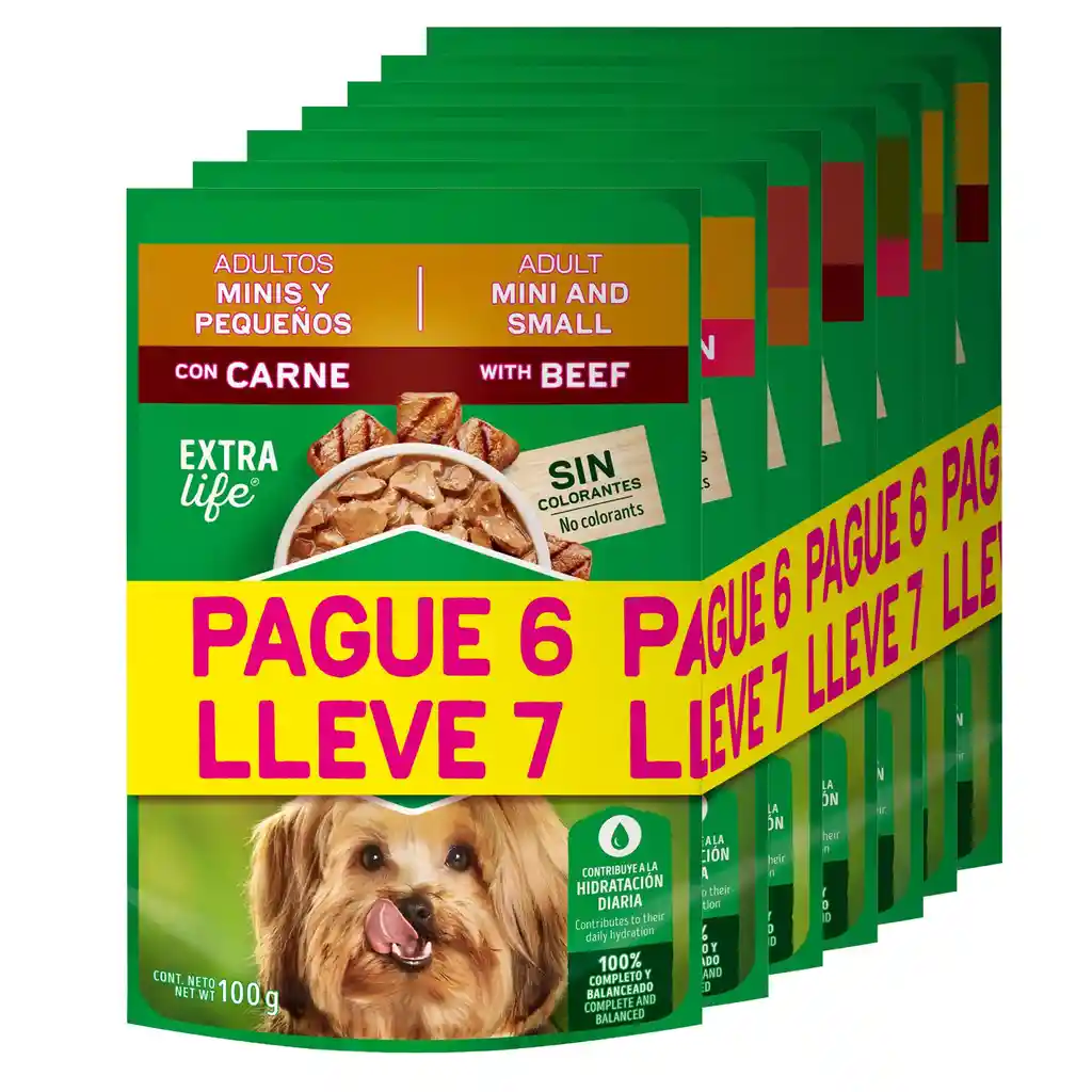 Comida húmeda para perros Precio Especial x 7 sobres