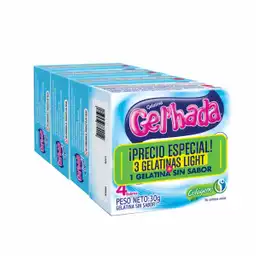 Gelhada Gelatina Light Surtida Sin Sabor
