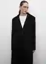 Abrigo Chinchin Negro Talla XL Mujer Mango