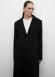 Abrigo Chinchin Negro Talla XL Mujer Mango