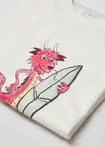 Camiseta Look Off White Talla 06 Niños Mango