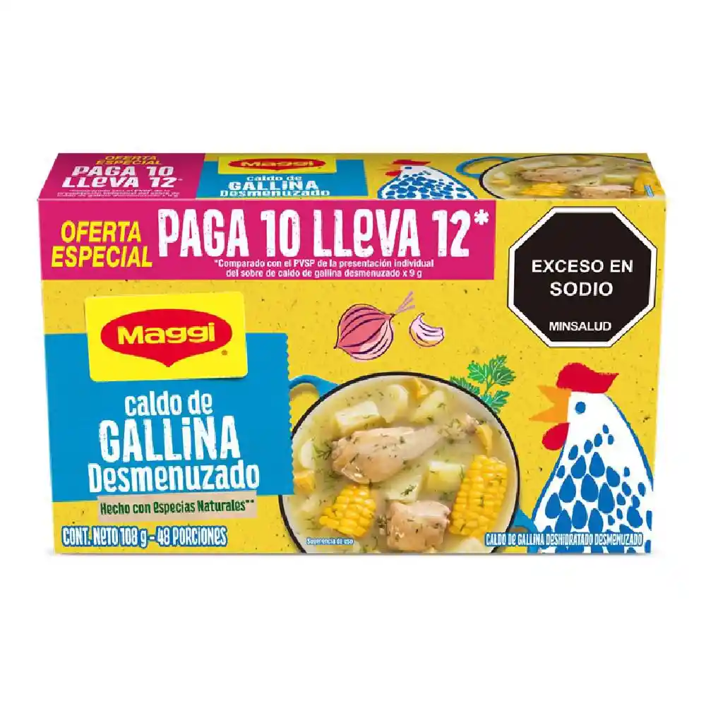 Caldo de Gallina Desmenuzado Especias Maggi Especias Desmenuzado (90 Gr)