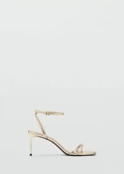 Sandalias Blues Oro Talla 38 Mujer Mango