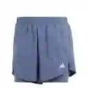 Adidas Short Min 2in1 Para Mujer Azul Talla S