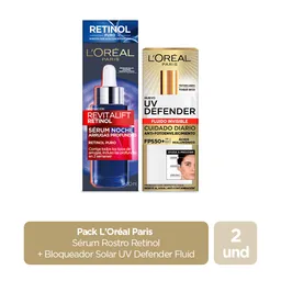 Combo L'Oréal Paris Sérum Retinol Antiarrugas + Protector Solar