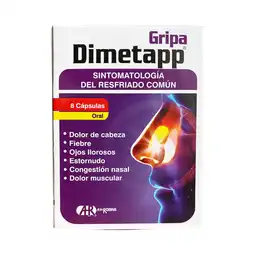 Dimetapp Gripa Caja X 8 Cÿpsulas acetaminof N Fenilefrina Cetir