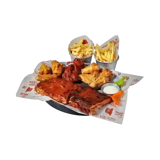 12 Alitas y 1 Costilla BBQ