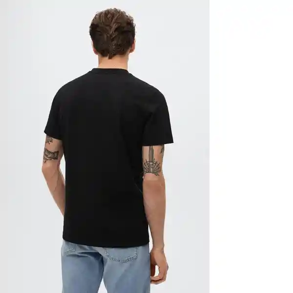 Camiseta Chelsea Negro Talla M Hombre Mango