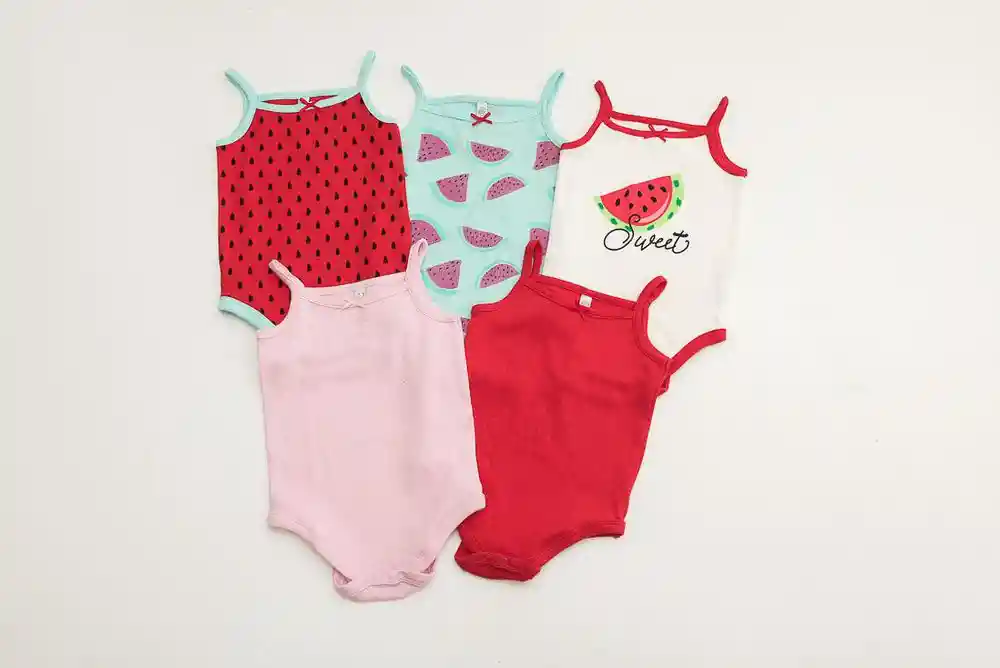 Body Manga Corta Niña X5 9/12meses-coral