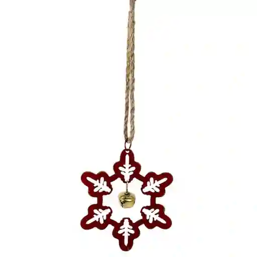 Adorno Colgante Copo de Nieve Rojo 2004200211 Finlandek