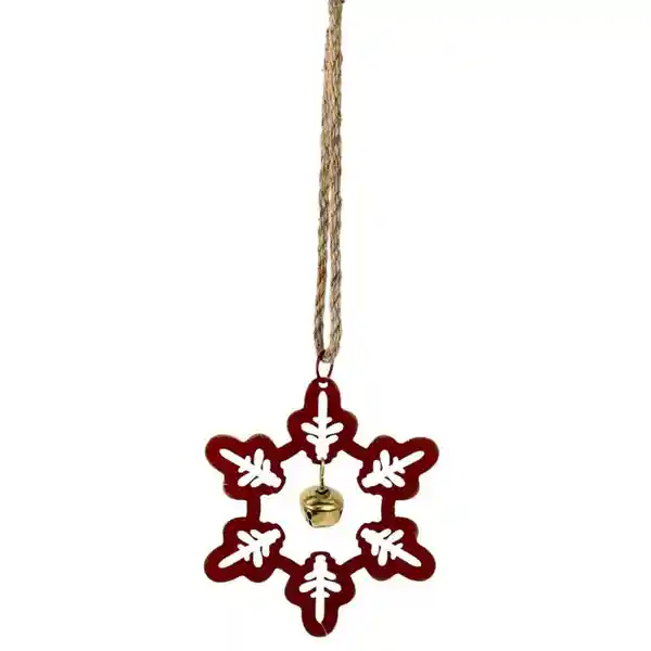 Adorno Colgante Copo de Nieve Rojo 2004200211 Finlandek