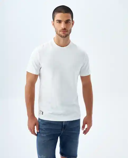 Camiseta Hombre Crudo Talla L 849f005 Americanino