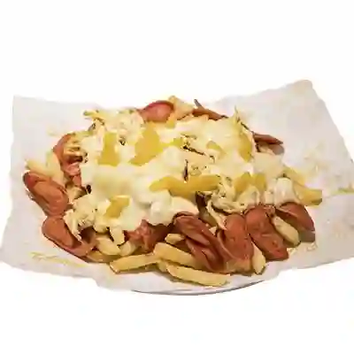 Salchipapas Queso