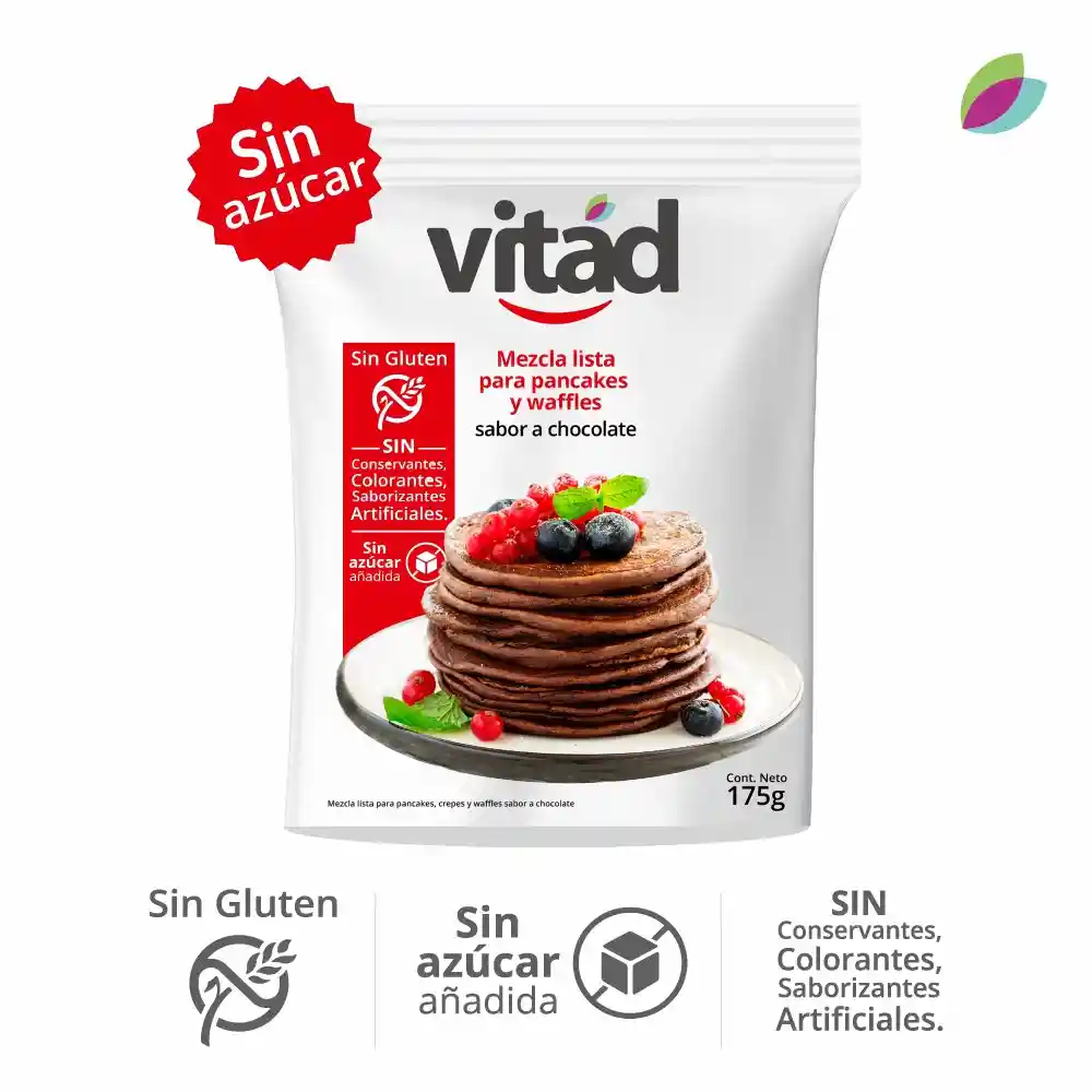 Vitad Mezcla para Pancakes Sabor a chocolate