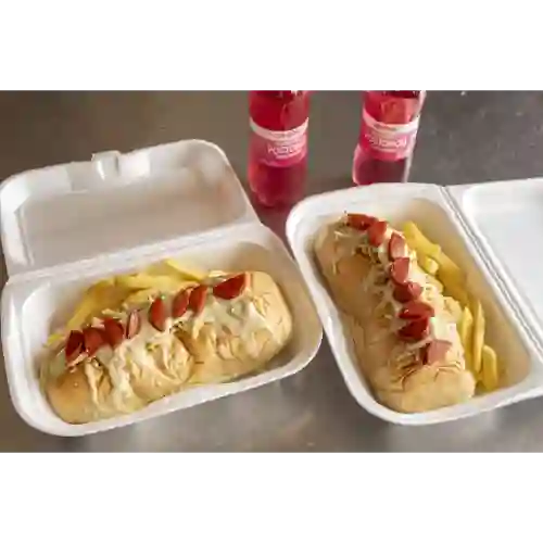 2 Choriperros Gratinados + Francesas