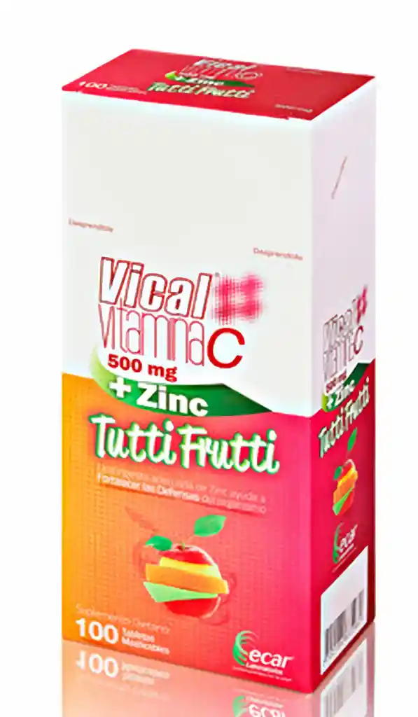 Vical Suplemento Vitamínico Tabletas Masticables Sabor Tutti Frutti 