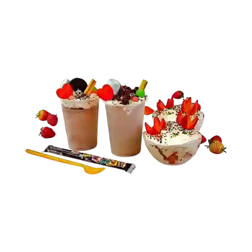 Promo 2 maltedas y 2 fresas con crema