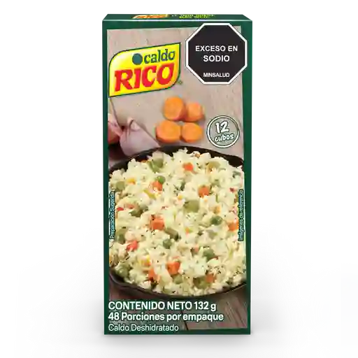 Caldo RICO deshidratado con verduras 12 cubos x 132g