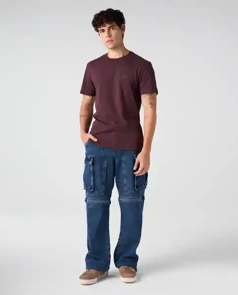 Camiseta Hombre Morado Talla L 842G006_MOR191621 Americanino