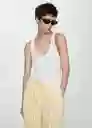 Top Bobar Blanco Talla S Mujer Mango