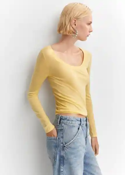 Jersey Zuki Amarillo Talla XL Mujer Mango