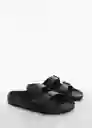 Chanclas Biorub Negro Talla 45 Hombre Mango