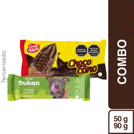 Combo Dukan Paleta Para Perros Mango Sandia+ Chococono Vainilla