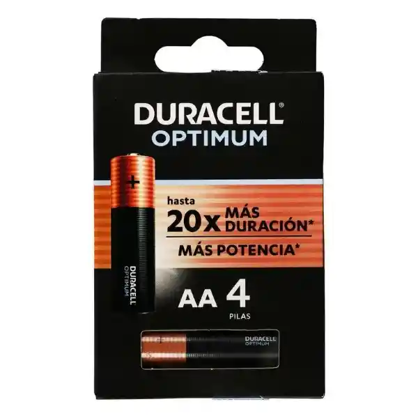 Duracell Pila Alcalina Optimun 1.5V AA