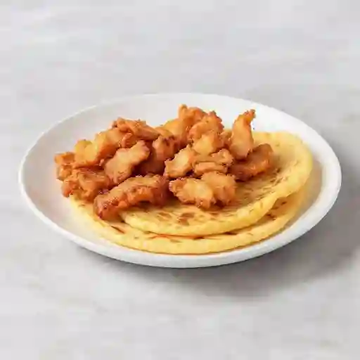 Chicharrones con Arepa