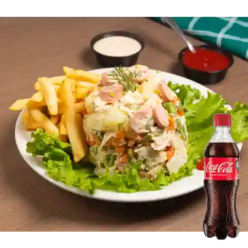 Combo Ensalada Rusa + Coca-Cola Sabor Original 400 ml