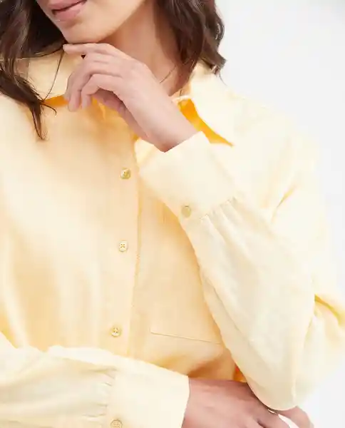 Camisa Linen Essential Amarillo Impala Claro Talla S Chevignon
