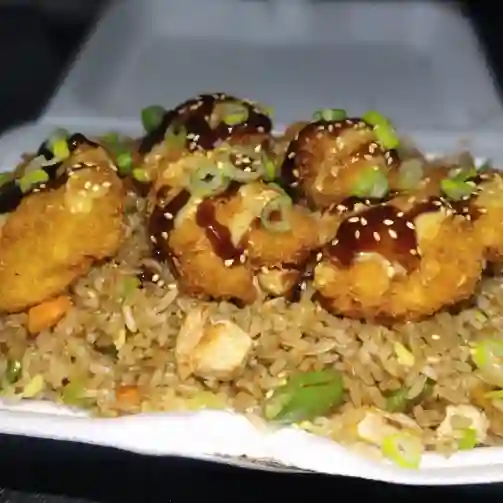 Arroz garden con pollo