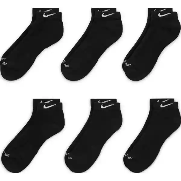 Nike Calcetines Everyday Plus Cush Low Para Hombre Negro Talla S