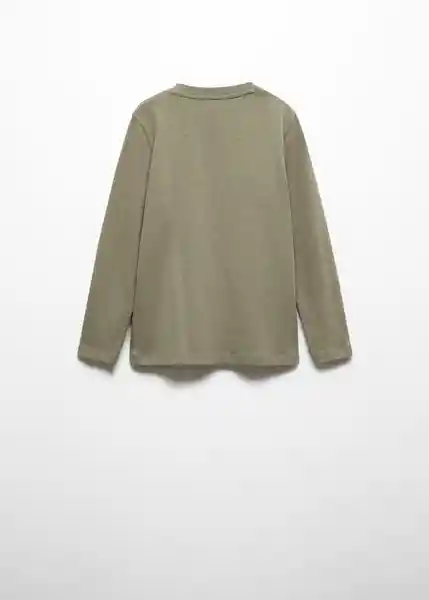 Camiseta Henley Khaki Talla 12 Niños Mango